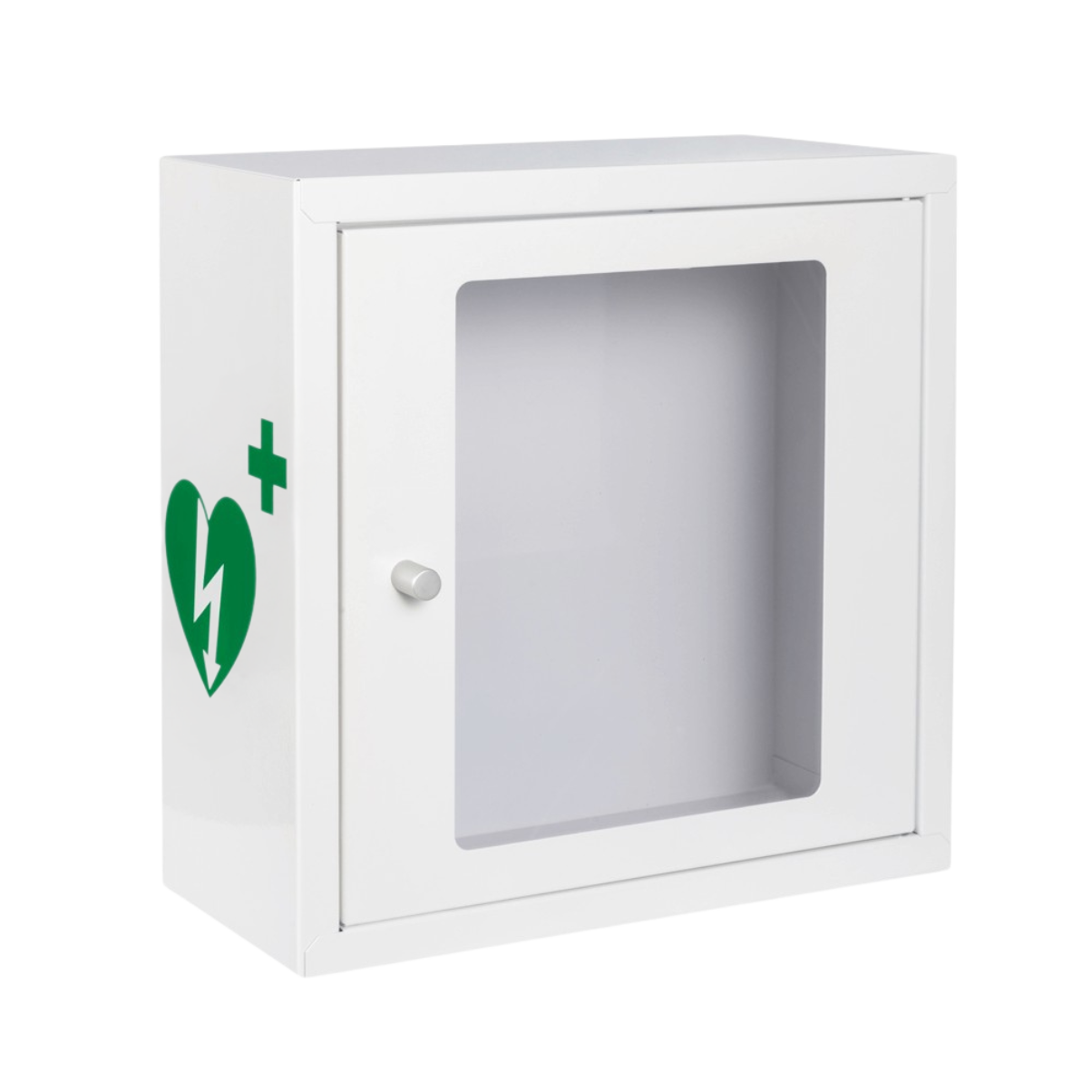 Defibriliatoriaus laikymo dėžutė su garsiniu signalu, balta