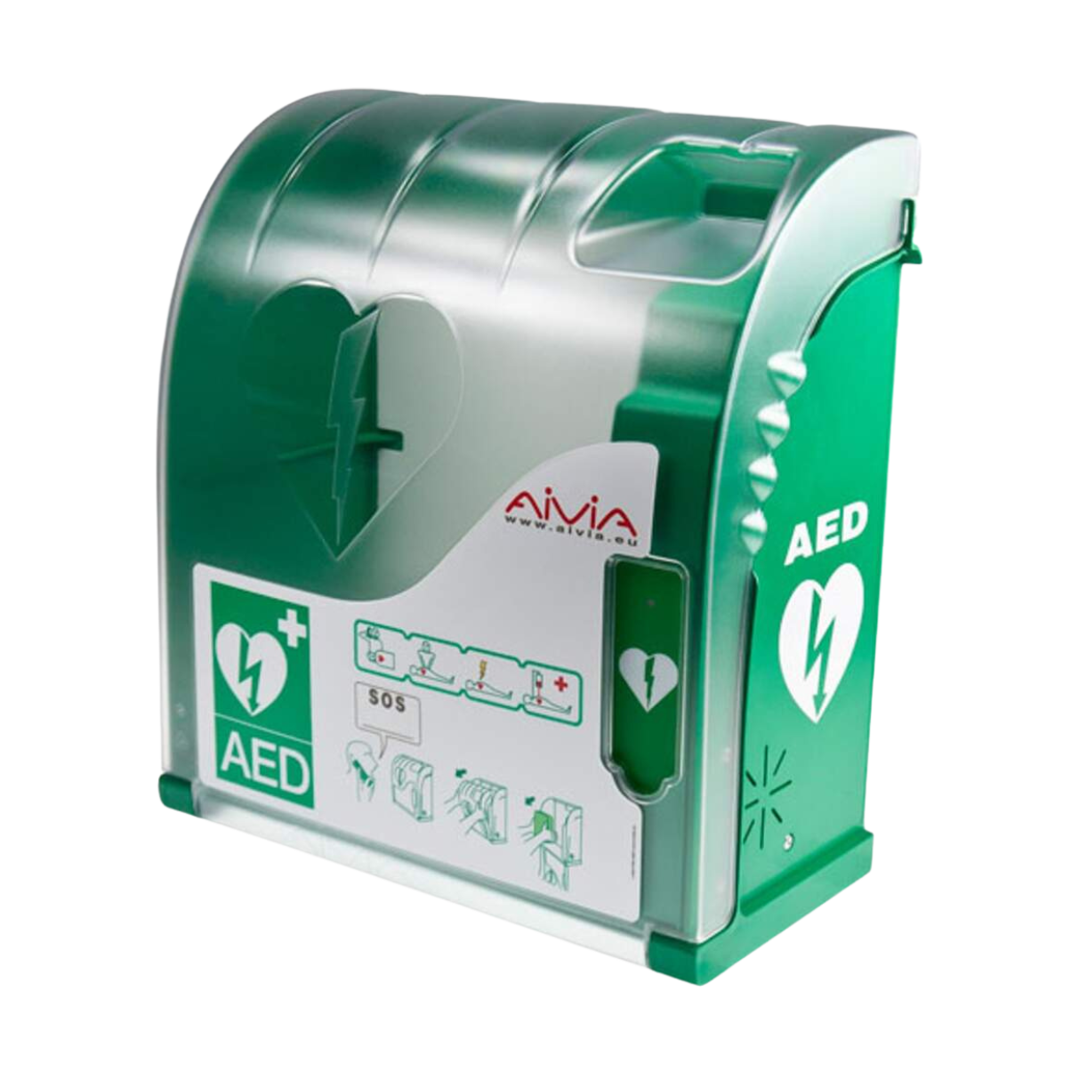 Defibriliatoriaus laikymo dėžė AIVIA 200 su signalu ir šildymu