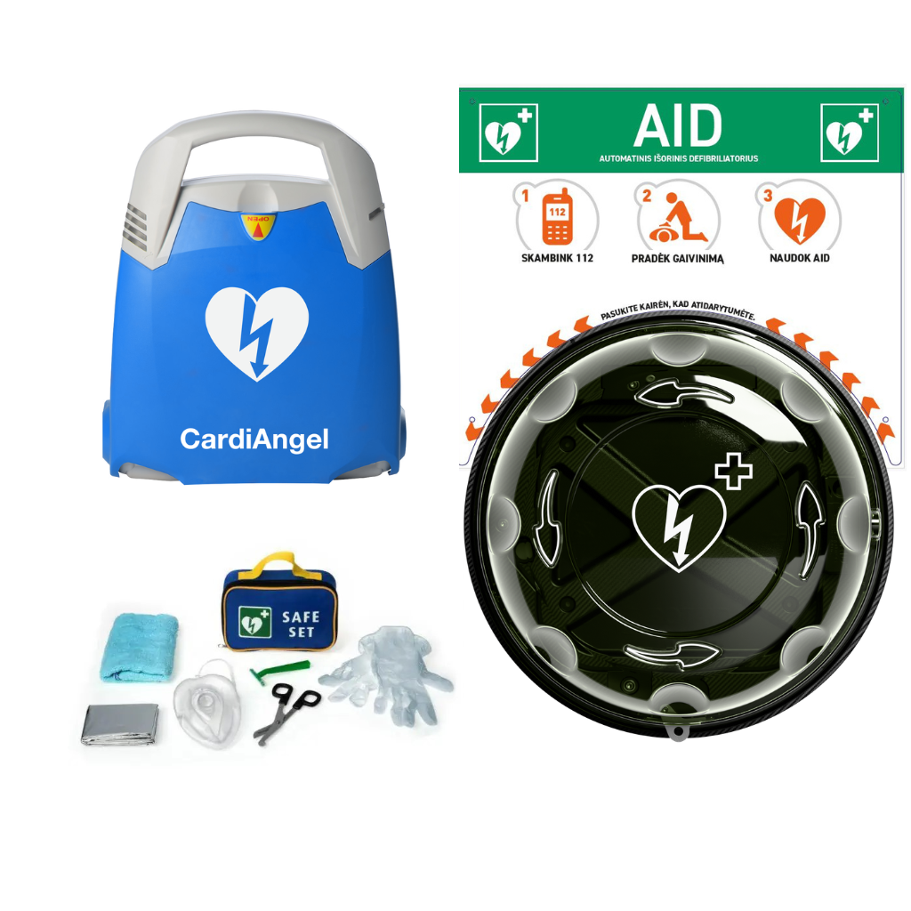 Rinkinys laikymui lauke: CardiAngel su Rotaid™ Solid Plus Heated spintele