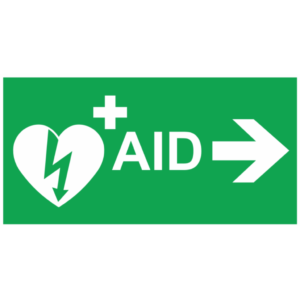 AID krypties ženklas lipdukas, dešinė